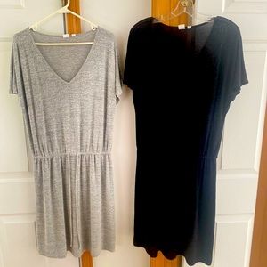 Women’s Set of Two GAP Drawstring Casual Short Sleeve Dresses